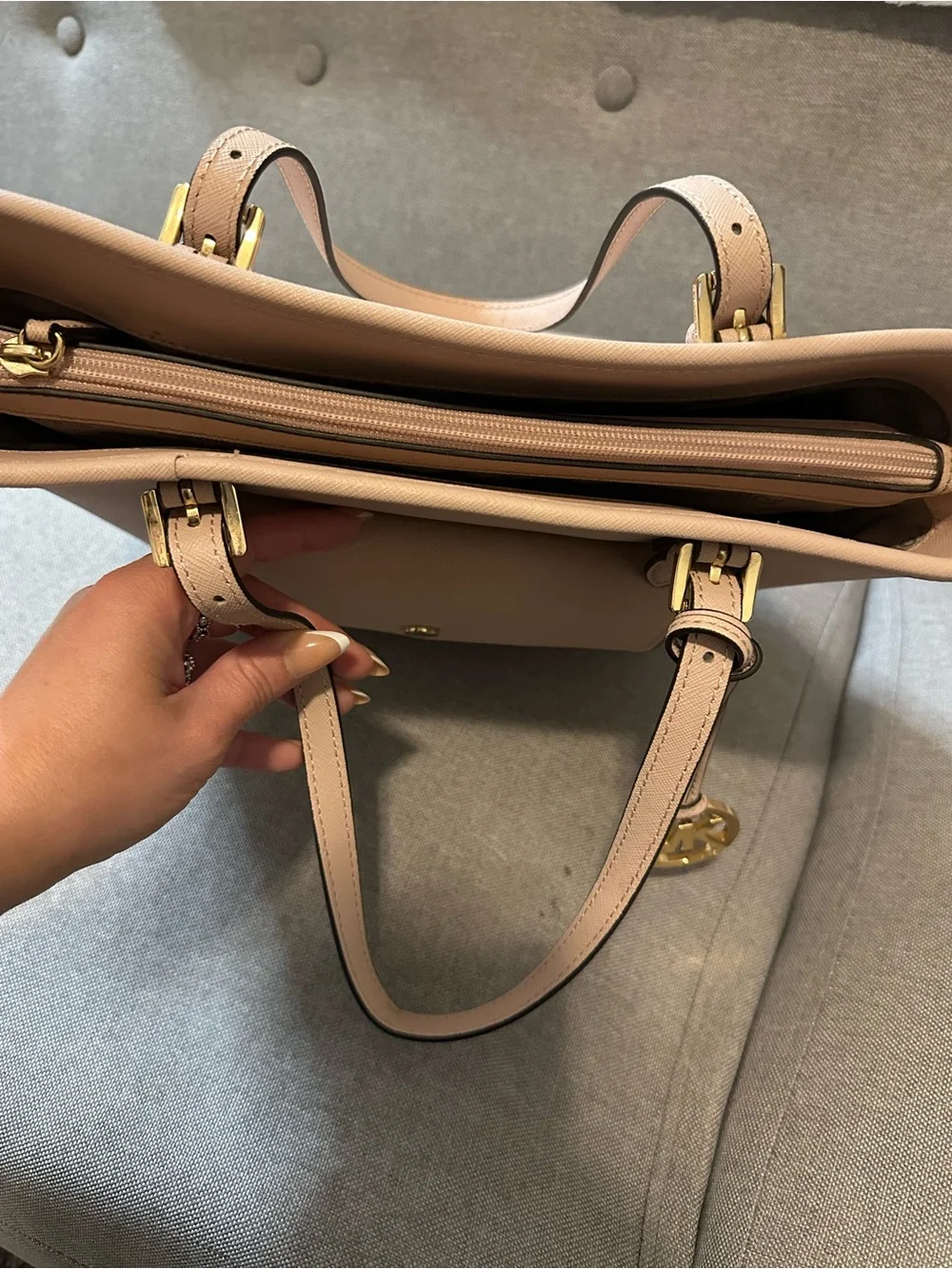 Michael Kors Blush Tote with Front Flap Pocket